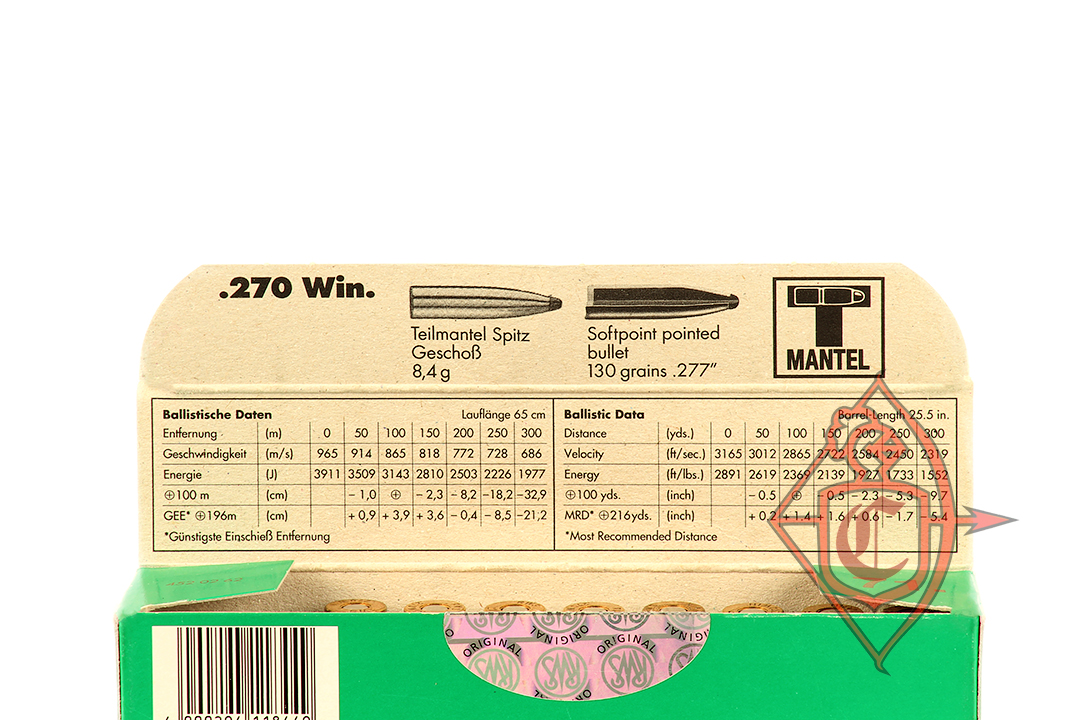 Патрон нарезной RWS .270 Win. TELMANTEL