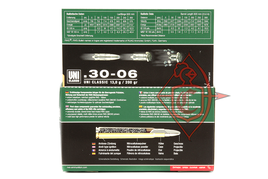 Патрон нарезной RWS .30-06 UNI CLASSIC