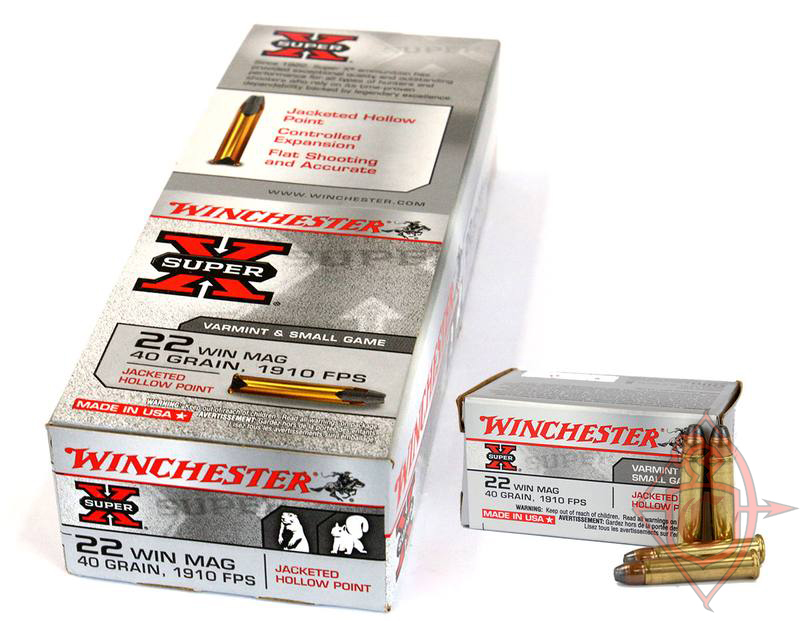 Патрон нарезной Winchester Super-X 22 WMR пуля JHP