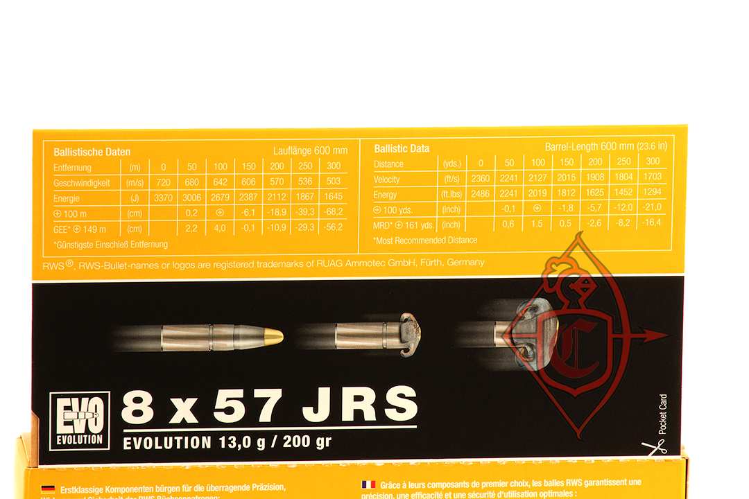 Патрон нарезной RWS 8x57JRS EVO