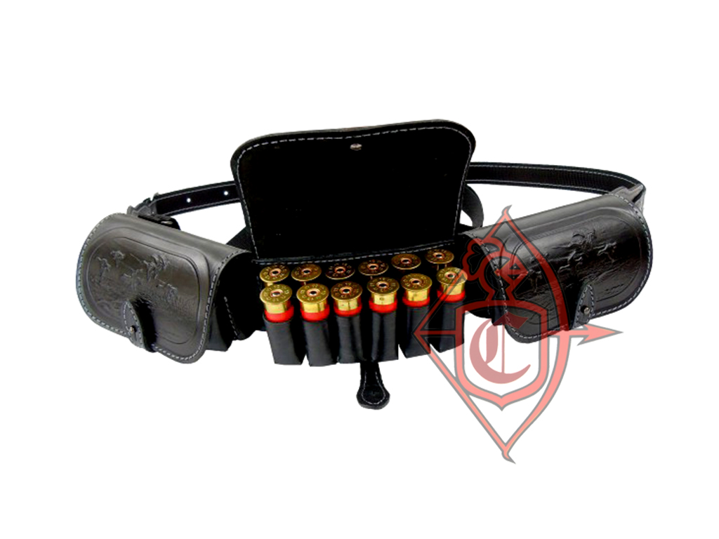 Патронташ  двухрядный с тиснением на 36 патронов