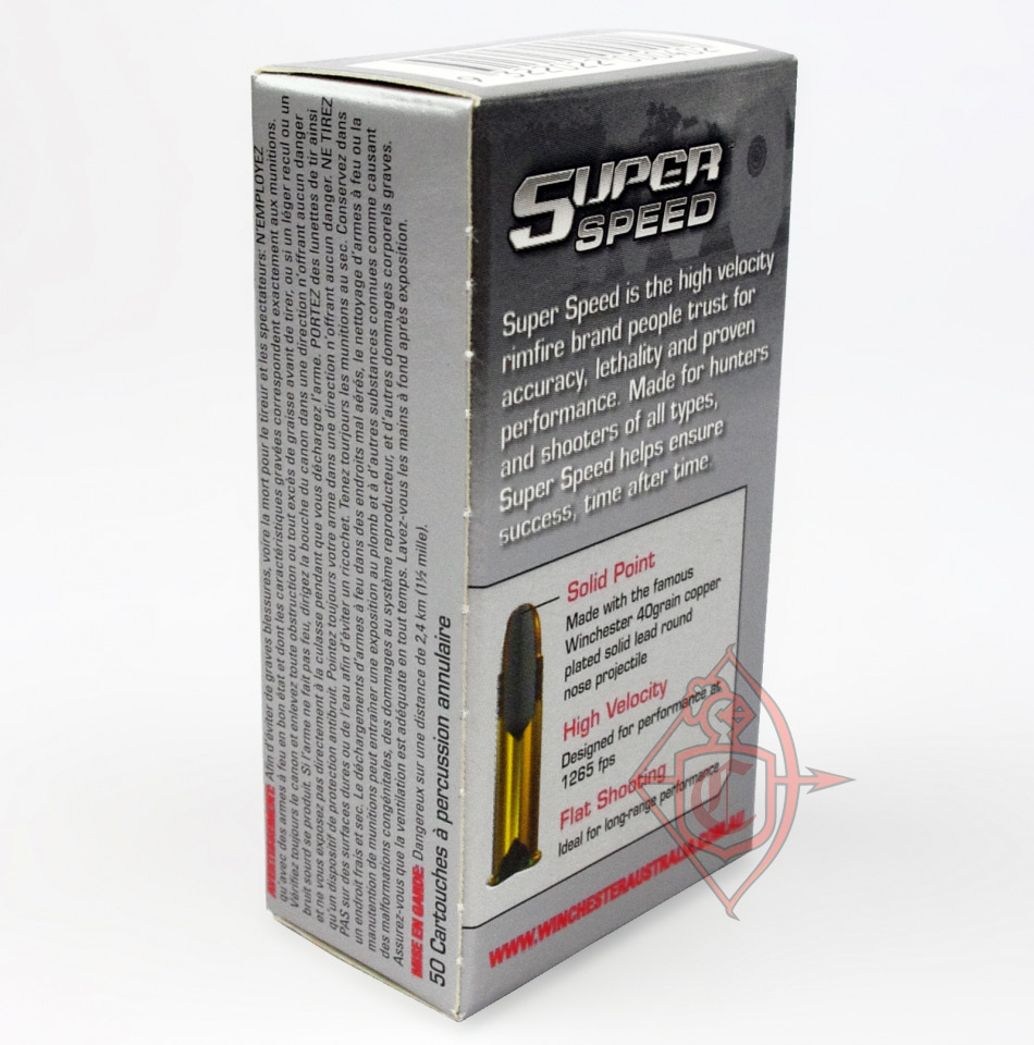 Патрон нарезной Winchester Super-Speed 22 LR пуля CPSP